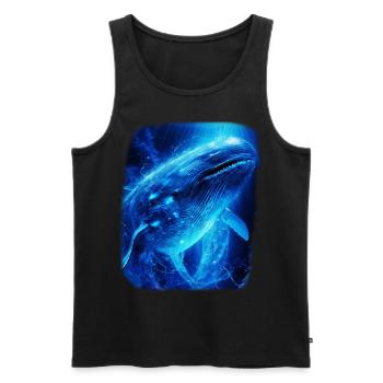 Blue Whale - Men's Premium Organic Tank Top - black - Front - Michal (187cm)