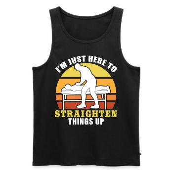 Funny I'm Just Here To Saying Chiropractic Chiropr - Männer Premium Bio Tank Top - Schwarz - Vorne - Michal (187cm)