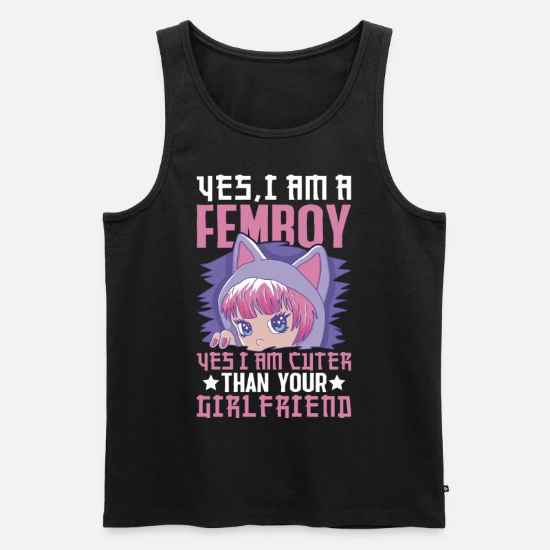 Crossdressing MTF - Männer Premium Bio Tank Top - Schwarz
