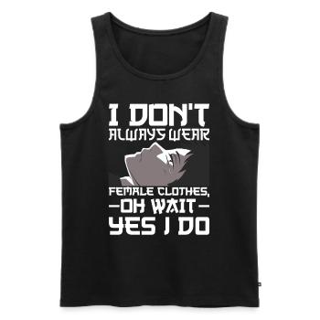 Femboy Crossdressing MTF - Männer Premium Bio Tank Top - Schwarz - Vorne - Michal (187cm)