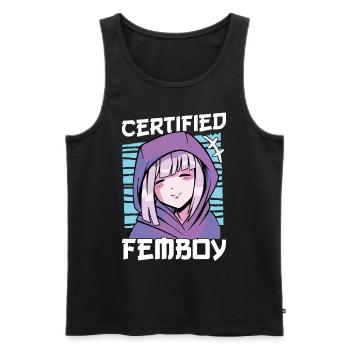 Crossdressing Crossdresser MTF Anime - Männer Premium Bio Tank Top - Schwarz - Vorne - Michal (187cm)