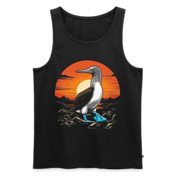 Sunrise Blue-footed - Men's Premium Organic Tank Top - black - Front - AI Model Male 178 light (178cm)
