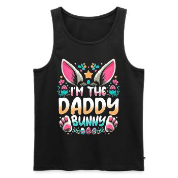 Je suis le papa lapin - Débardeur bio Premium Homme - noir - Devant - AI Model Male 178 light (178cm)