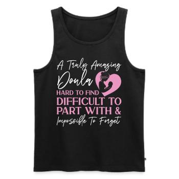 Doula Birth Worker A Truly Amazing - Men's Premium Organic Tank Top - black - Front - Michal (187cm)