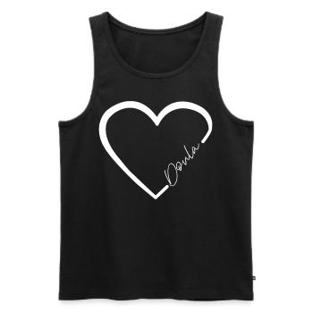 Doula Birth Worker Heart Doula - Men's Premium Organic Tank Top - black - Front - Michal (187cm)