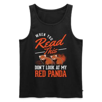 Cadeau Panda roux Panda roux - Débardeur bio Premium Homme - noir - Devant - Michal (187cm)