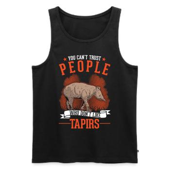 Tapir Lowland Tapir Tapirdae Tapir - Men's Premium Organic Tank Top - black - Front - AI Model Male 178 light (178cm)