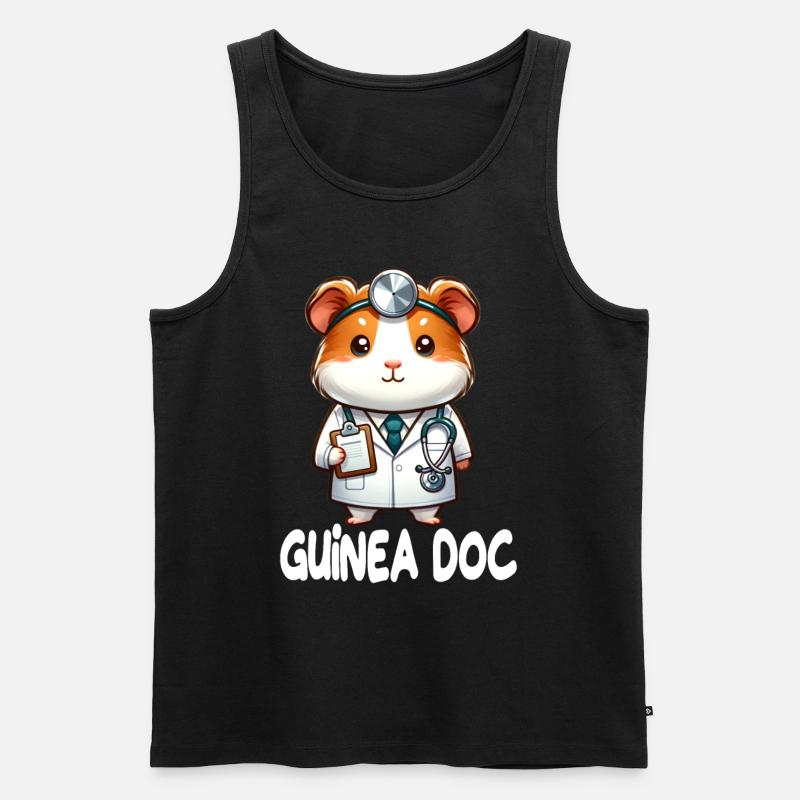 Doktor Meerschweinchen - Männer Premium Bio Tank Top - Schwarz
