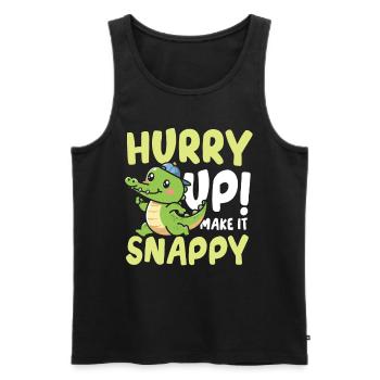 Make It Snappy Krokodil Alligator für Krokodil - Männer Premium Bio Tank Top - Schwarz - Vorne - Michal (187cm)