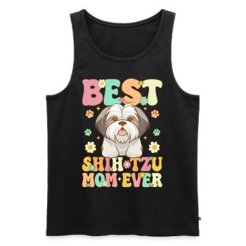 Groovy Amoureux des chiens - Débardeur bio Premium Homme - noir - Devant - Michal (187cm)