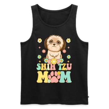 Groovy Hundeliebhaberin - Männer Premium Bio Tank Top - Schwarz - Vorne - Michal (187cm)