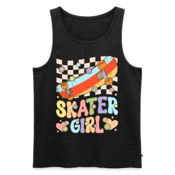 Skateboarding Mädchen Weibliche Skateboarderin Ska - Männer Premium Bio Tank Top - Schwarz - Vorne - Michal (187cm)