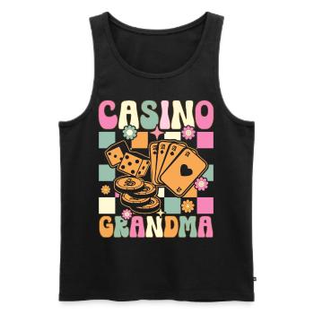 Groovy Slot Machine Casino Liebhaber Glücksspiel - Männer Premium Bio Tank Top - Schwarz - Vorne - Michal (187cm)