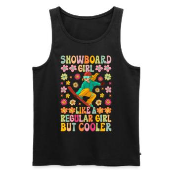 Fille de snowboard - Débardeur bio Premium Homme - noir - Devant - Michal (187cm)