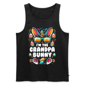 I'm The Grandpa Bunny - Men's Premium Organic Tank Top - black - Front - Michal (187cm)