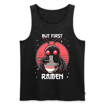 But First Ramen - Men's Premium Organic Tank Top - black - Front - AI Model Male 178 light (178cm)