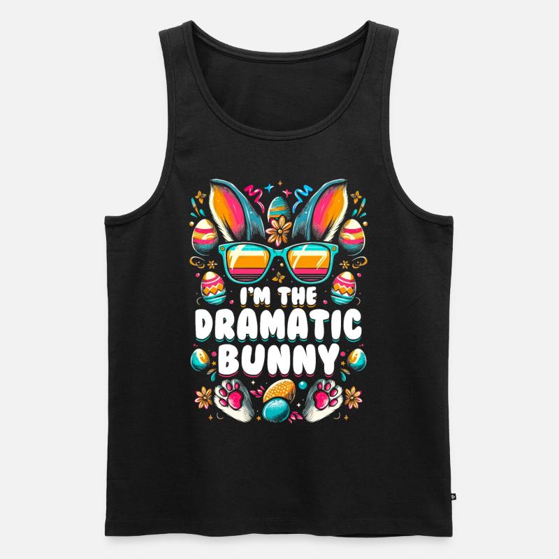 I'm The Dramatic Bunny - Männer Premium Bio Tank Top - Schwarz