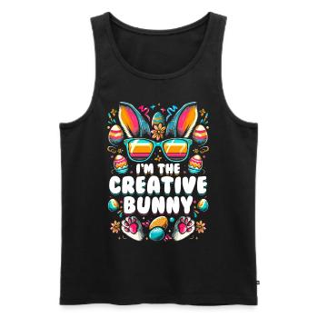 I'm The Creative Bunny - Men's Premium Organic Tank Top - black - Front - Michal (187cm)