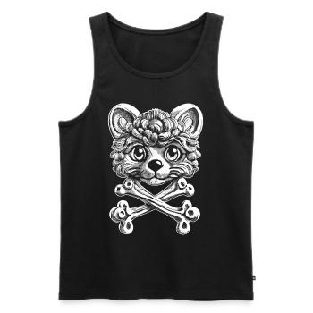 Élégamment différent : T-shirt Lion lover dans les bandes dessinées. - Débardeur bio Premium Homme - noir - Devant - Michal (187cm)