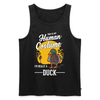 Duck Costume Duck Breeder Halloween - Men's Premium Organic Tank Top - black - Front - Michal (187cm)