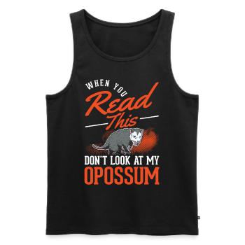 Opossum cadeau opossum marsupial - Débardeur bio Premium Homme - noir - Devant - Michal (187cm)