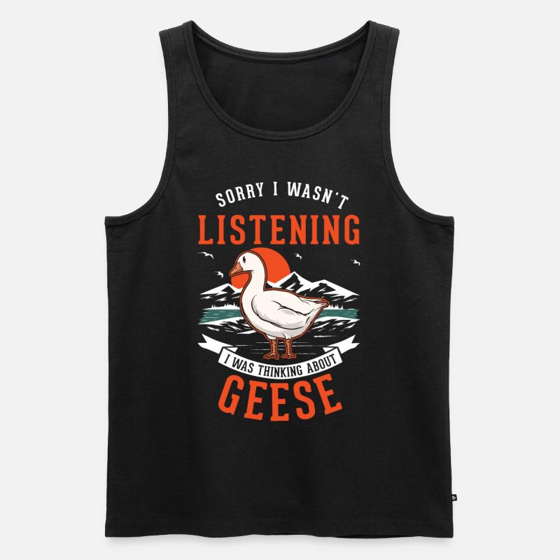 Gänse Geschenk Gänsezüchter Gans - Männer Premium Bio Tank Top - Schwarz