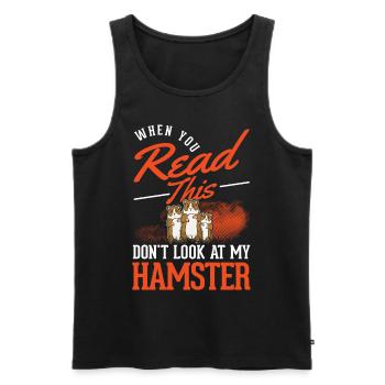 Hamster cadeau Hamster or Hamster - Débardeur bio Premium Homme - noir - Devant - AI Model Male 178 light (178cm)