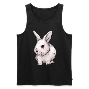 Lapin, lapin, lapin de Pâques, enfants, animaux de compagnie, bébé - Débardeur bio Premium Homme - noir - Devant - Michal (187cm)