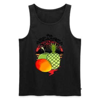 Caribbean, Island, Fruits, Fruits, Vitamins, Summer, Food - Men's Premium Organic Tank Top - black - Front - Michal (187cm)