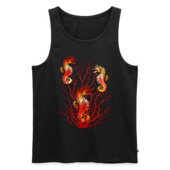 Sea horse - Men's Premium Organic Tank Top - black - Front - AI Model Male 178 light (178cm)