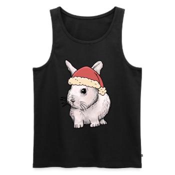 Père Noël Père Noël Lapin Lapin Noël - Débardeur bio Premium Homme - noir - Devant - Michal (187cm)