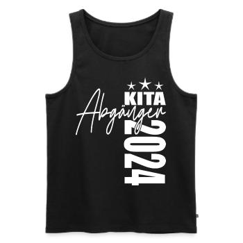 Kita Abgänger 2024 - Männer Premium Bio Tank Top - Schwarz - Vorne - AI Model Male 178 light (178cm)