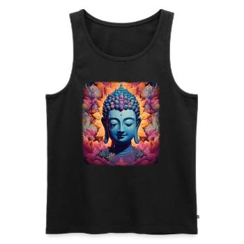 Buddhism Yoga Buddhist Zen Meditation Buddha - Men's Premium Organic Tank Top - black - Front - Michal (187cm)