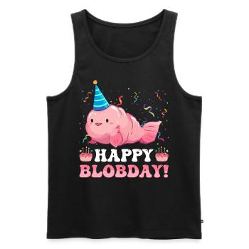 Drôle Blobfish Anniversaire Créature De La Mer - Débardeur bio Premium Homme - noir - Devant - Michal (187cm)