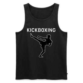 Kickboxen FIghter Kickboxer - Männer Premium Bio Tank Top - Schwarz - Vorne - Michal (187cm)