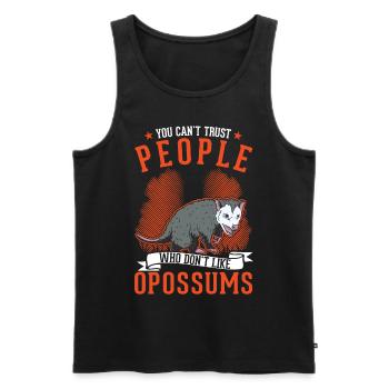 Opossum cadeau opossum marsupial - Débardeur bio Premium Homme - noir - Devant - Michal (187cm)