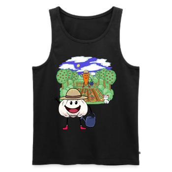 Hobby Gardener, Gardening, Garden, Vegetable, Farmer, Child - Men's Premium Organic Tank Top - black - Front - Michal (187cm)