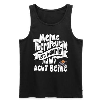 Lustiger Spruch Springspinnen Sammler mit Humor - Männer Premium Bio Tank Top - Schwarz - Vorne - Michal (187cm)