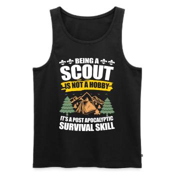 Being a Scout is not a Hobby - Männer Premium Bio Tank Top - Schwarz - Vorne - Michal (187cm)