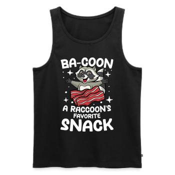 Ba-Coon A Raccoon's Favorite Snack Waschbär - Männer Premium Bio Tank Top - Schwarz - Vorne - AI Model Male 178 light (178cm)