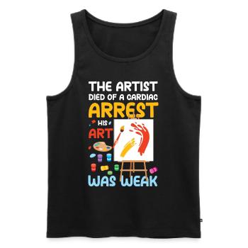 The Artist His Art Was Weak - Männer Premium Bio Tank Top - Schwarz - Vorne - Michal (187cm)