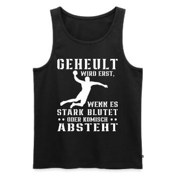 Handball Nix Für Weicheier Geschenk Für Handballer - Männer Premium Bio Tank Top - Schwarz - Vorne - Michal (187cm)