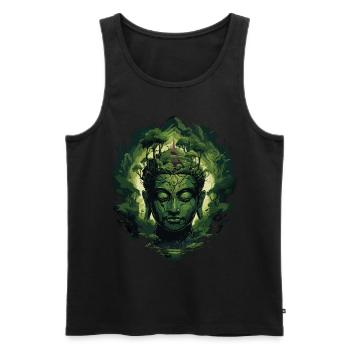 Buddhism Yoga Buddhist Zen Meditation Buddha - Men's Premium Organic Tank Top - black - Front - AI Model Male 178 light (178cm)