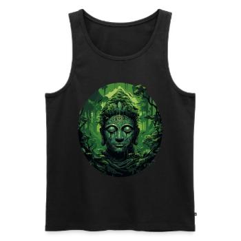 Buddhism Yoga Buddhist Zen Meditation Buddha - Men's Premium Organic Tank Top - black - Front - Michal (187cm)