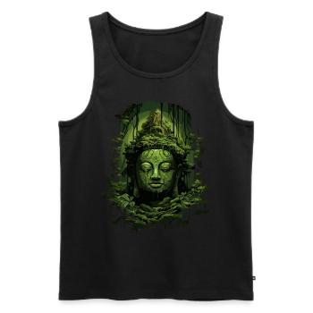 Buddhism Yoga Buddhist Zen Meditation Buddha - Men's Premium Organic Tank Top - black - Front - AI Model Male 178 light (178cm)