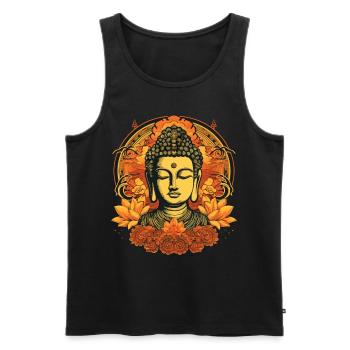 Buddhism Yoga Buddhist Zen Meditation Buddha - Men's Premium Organic Tank Top - black - Front - Michal (187cm)