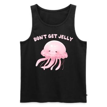Don't Get Jelly Funny Jellyfish Sea Animal Kawaii - Männer Premium Bio Tank Top - Schwarz - Vorne - Michal (187cm)