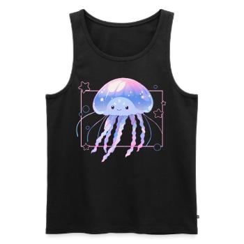 Cute Jellyfish Ocean Love Sea Animal Kawaii Aesthe - Männer Premium Bio Tank Top - Schwarz - Vorne - AI Model Male 178 light (178cm)