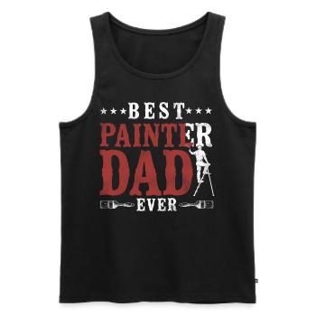 House Painter Decorator Dad Best - Men's Premium Organic Tank Top - black - Front - AI Model Male 178 light (178cm)