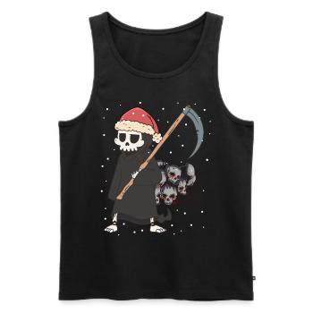 Tod Sensenmann Weihnachtsmann Horror tödlich xmas - Männer Premium Bio Tank Top - Schwarz - Vorne - Michal (187cm)